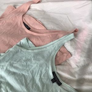 Topshop Tank Top Set Blush & Mint Size 2